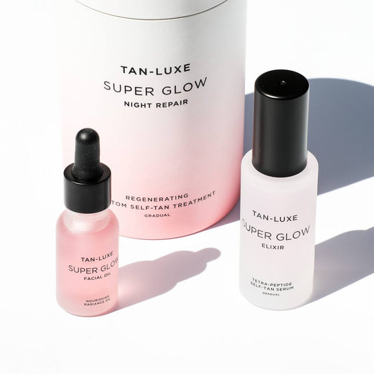 NEW TAN-LUXE SUPER GLOW NIGHT REPAIR | AD